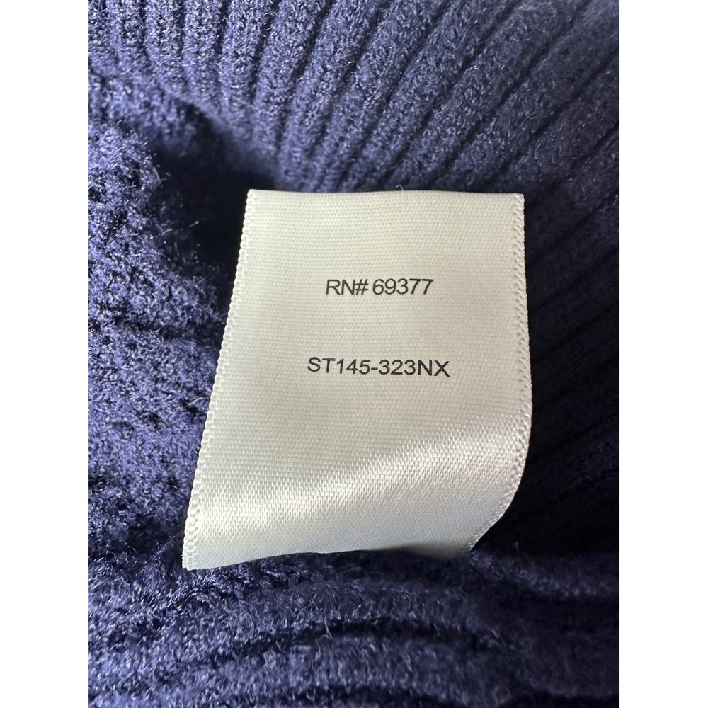 Nouveaux Womens Preppy Cable Knit Varsity Stripe Sweater Vest Navy Blue S - Picture 12 of 12